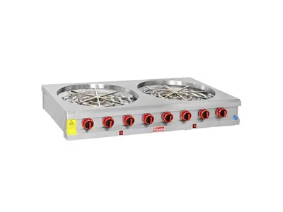 130x70x30 cm 2-Burner Motorized Countertop Borek Stove