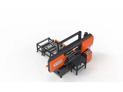 700X1100 Short - Column Semi-Automatic Band Saw Machine - Including Motorized Table