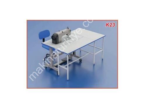 158x95 cm (Height 76) Fixed Front and Side Sewing Machine Table