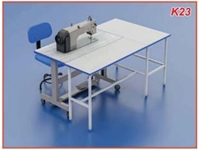 Table de machine à coudre fixe avant et latérale