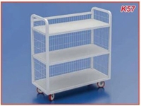 145x65x160 cm 3 Seiten mit Rattan-Draht ummanteter Rollregal