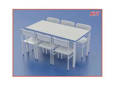 70x180 cm Altılı Sandalye ve Konfeksiyon Yemek Masası