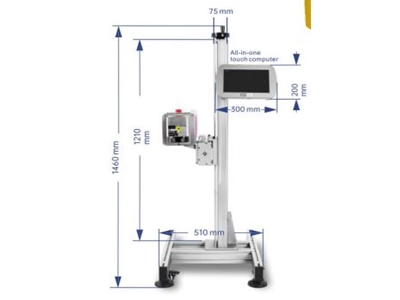 30W Fiber Dinamik Hat Lazer Kodlama Makinası  - 70x70 mm  - 1