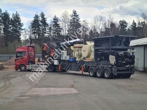 60-80 Ton / Saat Kapasiteli Mobil Çeneli Kırma Eleme Mobil Konkasör Tesisi