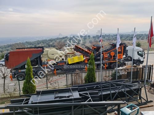 60-80 Ton / Saat Kapasiteli Mobil Çeneli Kırma Eleme Mobil Konkasör Tesisi