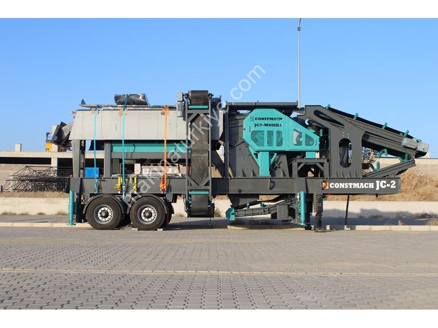 120-150 Ton / Saat Kapasiteli Mobil Çeneli Kırma Eleme Mobil Konkasör Tesisi
