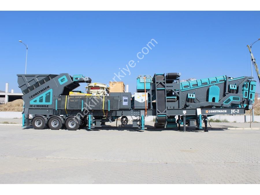 120-150 Ton / Saat Kapasiteli Mobil Çeneli Kırma Eleme Mobil Konkasör Tesisi