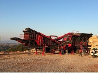150-200 Ton / Saat Mobil Kalker Kireç Taşı Kırma Eleme Tesisi