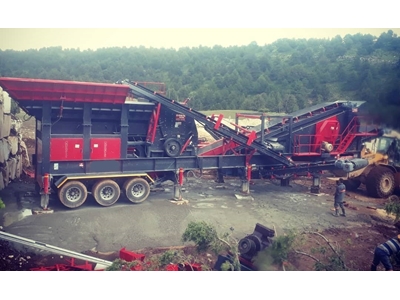 150-200 Ton / Saat Mobil Kalker Kireç Taşı Kırma Eleme Tesisi - 5