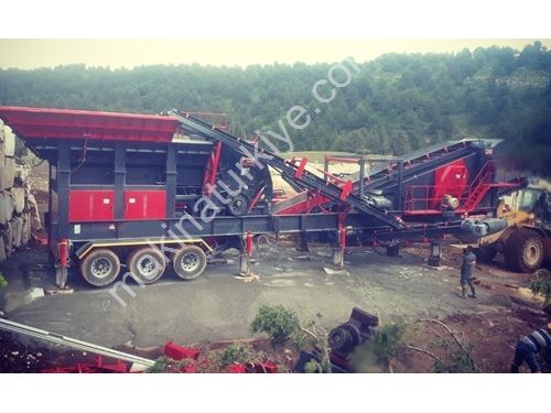 150-200 Ton / Saat Mobil Kalker Kireç Taşı Kırma Eleme Tesisi