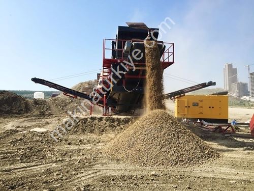 150-200 Ton / Saat Mobil Kalker Kireç Taşı Kırma Eleme Tesisi