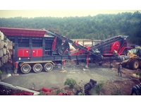 250-300 Ton / Saat Kalker Kırma Mobil Taş Kırma Eleme Tesisi