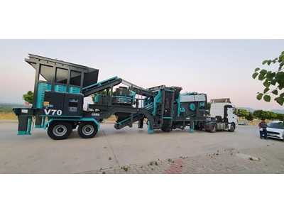 100-150 Ton Dik Milli Kırıcı Mobil Kum Yapma Tesisi - 3