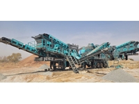 60-80 Ton / Saat 3 Şasili Mobil Taş Kırma Eleme Tesisi 