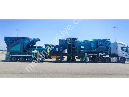 Mobile Secondary Crushing and Screening Plant with a Capacity of 250-300 T/H