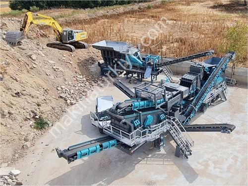 Mobile Secondary Impact Stone Crushing Plant with a Capacity of 120-150 T/H