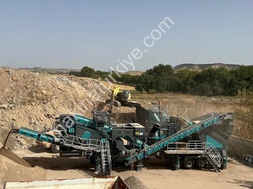 Mobile Secondary Impact Stone Crushing Plant with a Capacity of 120-150 T/H