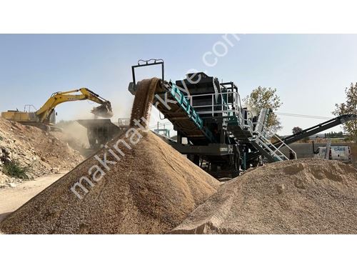 Mobile Secondary Impact Stone Crushing Plant with a Capacity of 120-150 T/H