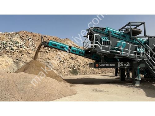 Mobile Secondary Impact Stone Crushing Plant with a Capacity of 120-150 T/H