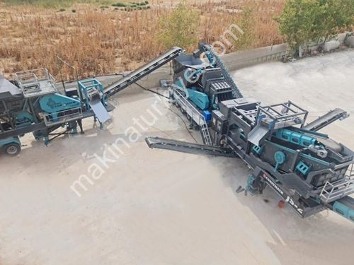 Mobile Secondary Impact Stone Crushing Plant with a Capacity of 120-150 T/H