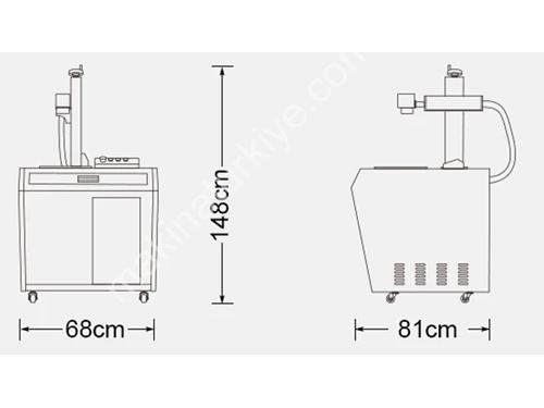 30W Fiber Lazer Masalı Markalama İstasyonu