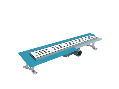 Ø50 Side Plastic Shower Channel With Ceramic Overlay Textile Membrane