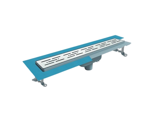 Ø50 Plastic Under-Shower Channel with Ceramic-Bonded Textile Membrane