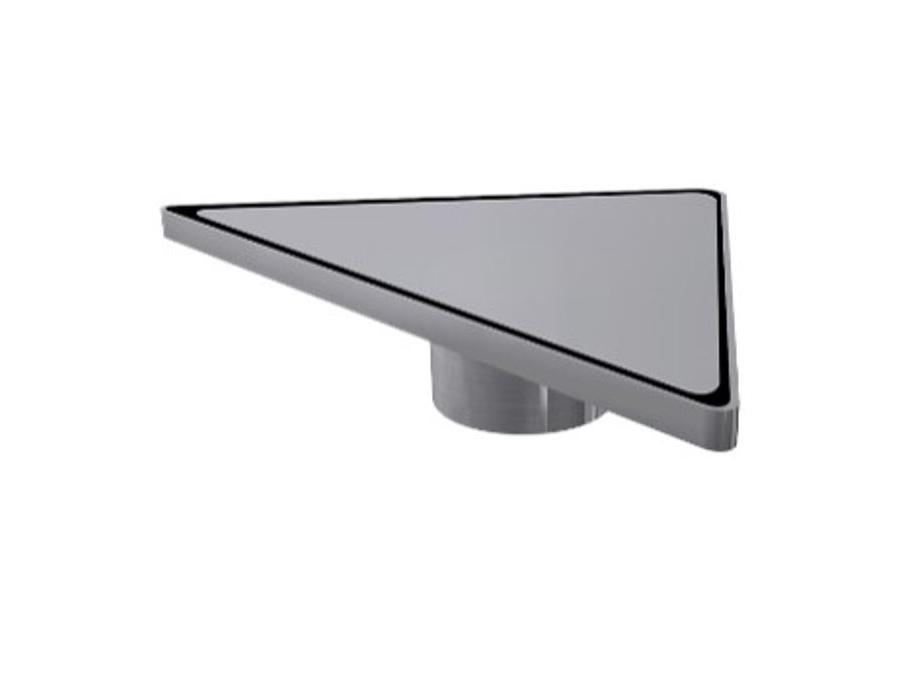 Triangular Model Shower Channel with Ø50 Stainless Pulley and Grilled Pipe Outlet