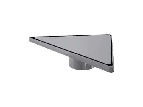 Ø50 Bottom Outlet Stainless Steel Frame and Grate Pipe Outlet Triangular Model Shower Channel