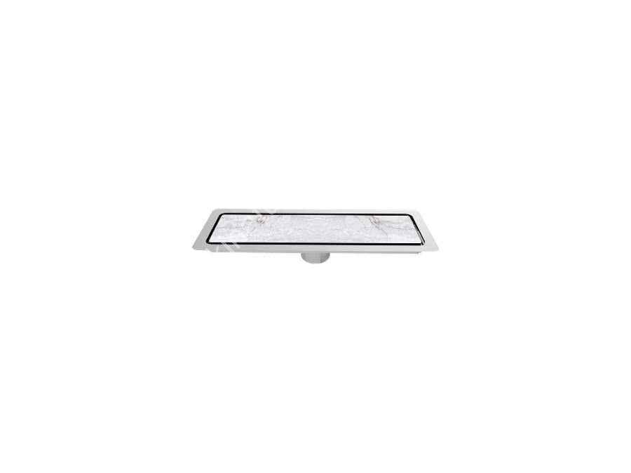 Ø50 Shower Channel with 304 Quality Stainless Steel Wide Model Pipe Outlet from Bottom