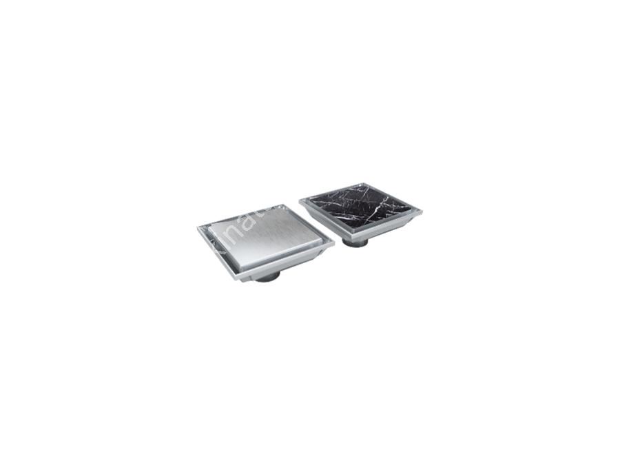 Ø50-Ø70-Ø100 304 Grade Stainless Steel Ceramic Compatible Square Model Pipe Outlet Shower Channel