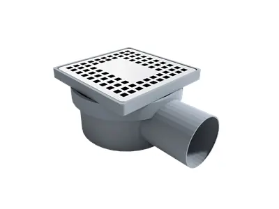 Ø50 Side Outlet Lux Plastic Framed Classic Drain Wet-Dry System