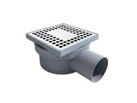 Ø50 Side Outlet Lux Plastic Framed Classic Drain Wet-Dry System - 0