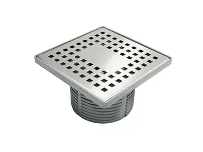 15x15 Stainless Steel Framed Height Adjustable Head Wet-Dry Odor Preventer