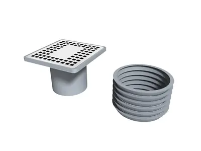 15x15 cm Conta Uyumlu (Ø70 - Ø100) Başlık Sulu Susuz Koku Tutucu
