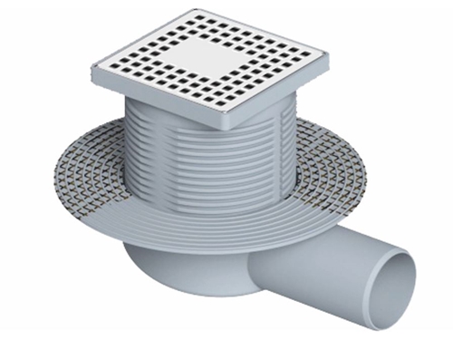 Ø50 Plastic Framed Odor Preventer Head Self-Mesh Insulation Base Side Outlet