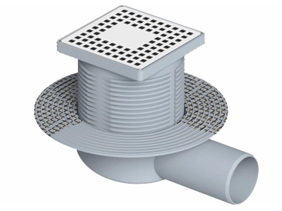 Ø50 Plastic Framed Odor Preventer Head Self-Mesh Insulation Base Side Outlet