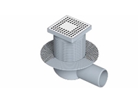 Ø50 Plastic Framed Odor Preventer Head Self-Mesh Insulation Base Side Outlet