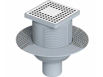 Ø100 Plastic Framed Odor Preventer Head Self-Mesh Insulation Base Bottom Outlet