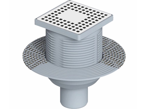 Ø100 Plastic Framed Odor Preventer Head Self-Mesh Insulation Base Bottom Outlet