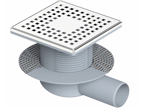 Ø32 Stainless Steel Framed Odor Preventer Head Self-Mesh Insulation Base Side Outlet