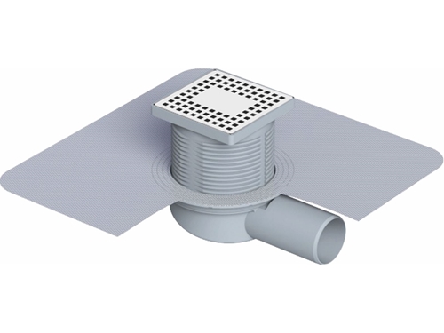 Ø50 Plastic Framed Odor Preventer Head Membrane Insulated Base Side Outlet