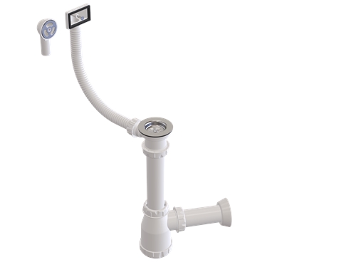 Ø32 1 1/2X40 304 Quality Stainless Steel Pipe or Bellows Outlet Sink Siphon