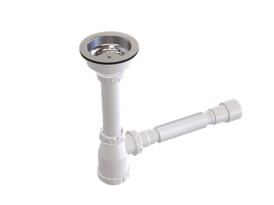 Ø50 1 1/2 - Trash Bin Head Bellows Siphon - 0