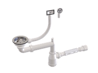 Ø40 1 1/2 - Trash Bin Head Overflow Basin Telescopic Bellows Outlet Sink Siphon