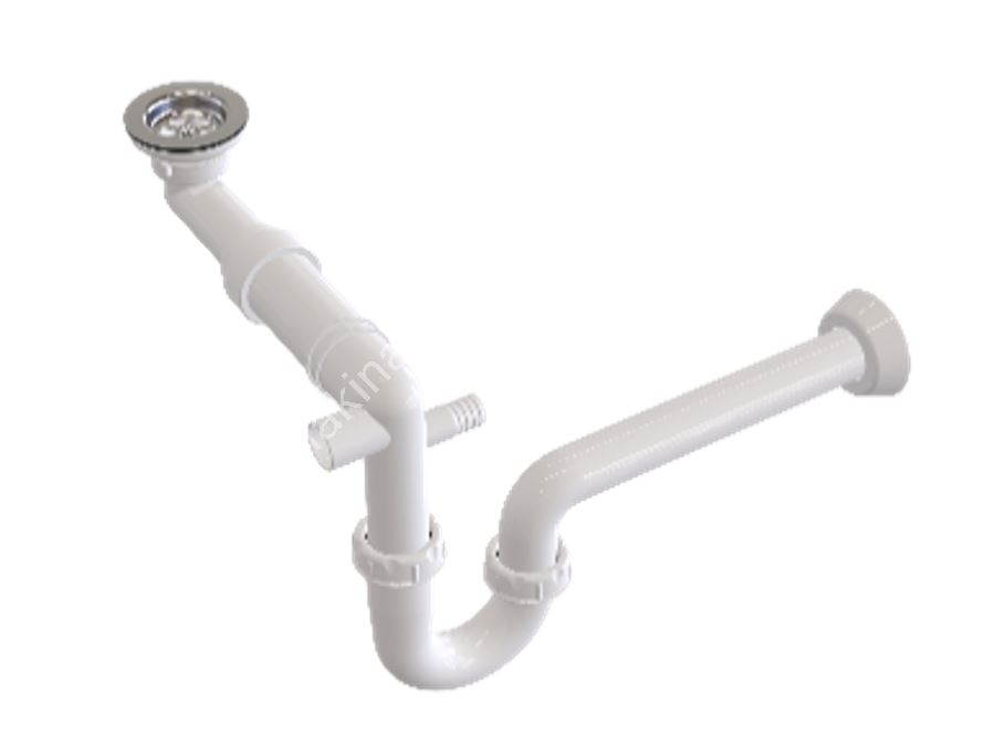 Ø40 1 1/2 X40x32 - 304 Kalite Paslanmaz Süzgeç Ve Vida/Lavabo Sifonu