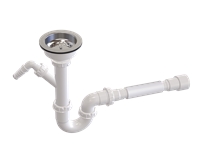 Ø50 1 1/2 X40 - 304 Kalite Paslanmaz Süzgeç ve Vida/Evye Sifonu