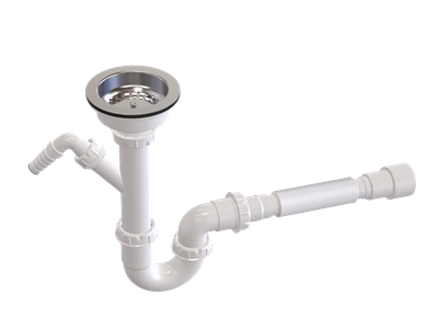 Ø50 1 1/2 X 40 - 304 Grade Stainless Steel Strainer And Screw / Sink Siphon With Trash Bin Head - 0