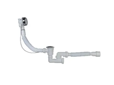 Ø40-Ø50 ABS Plastic Handwheel (With Brass Plug) Controlled Bathtub Waste Siphon