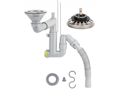 304 Quality Stainless Steel Telescopic System, Strainer and Brass Screw Set / Sink Siphon
